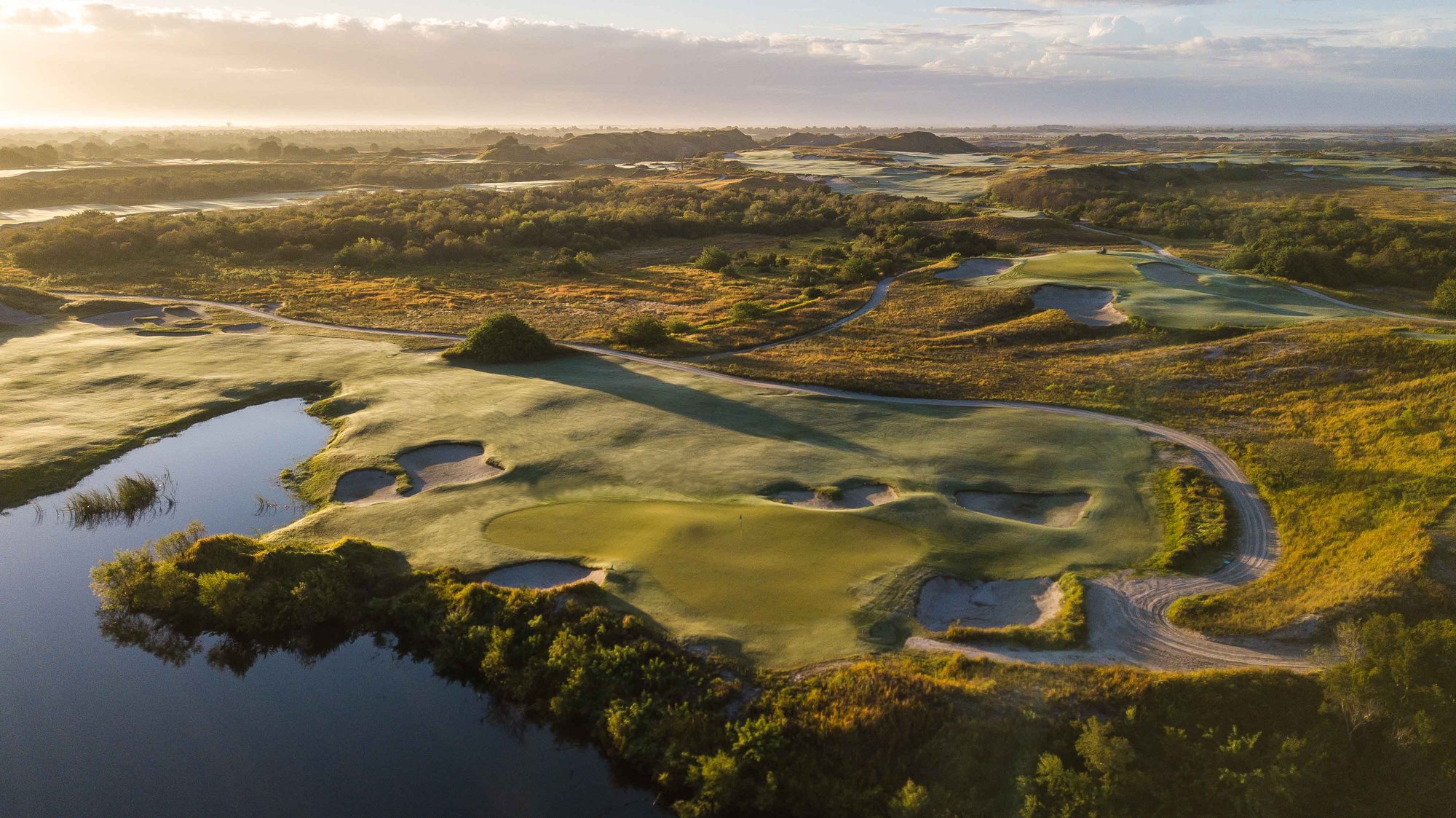 aerial view of streamsong red