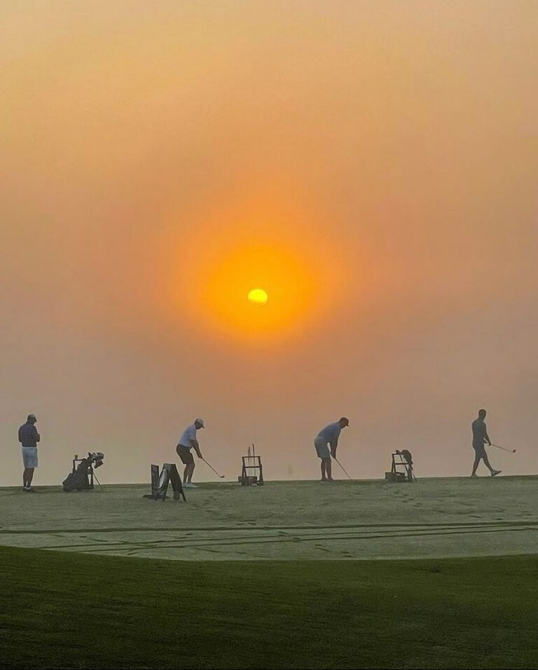 Dewsweeping on the range at first light followed by an early morning tee time is the best way to get…